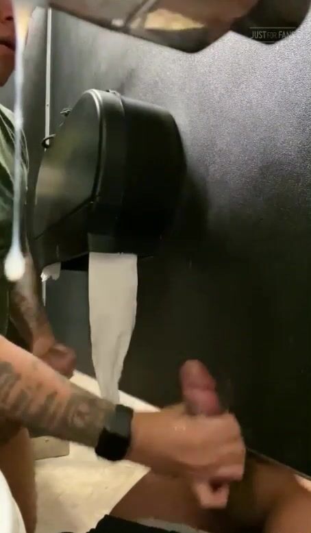 Big cock gets drained understall