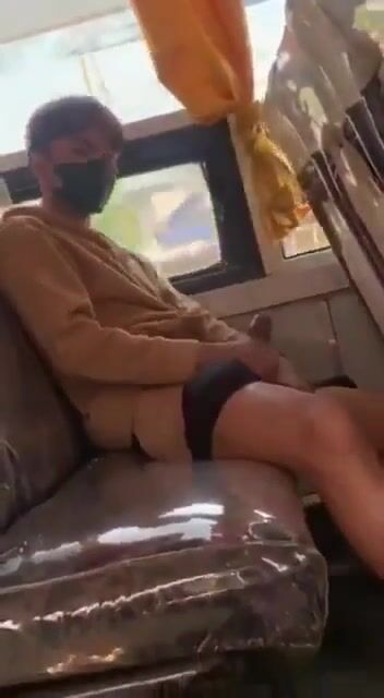 車内で少年手淫