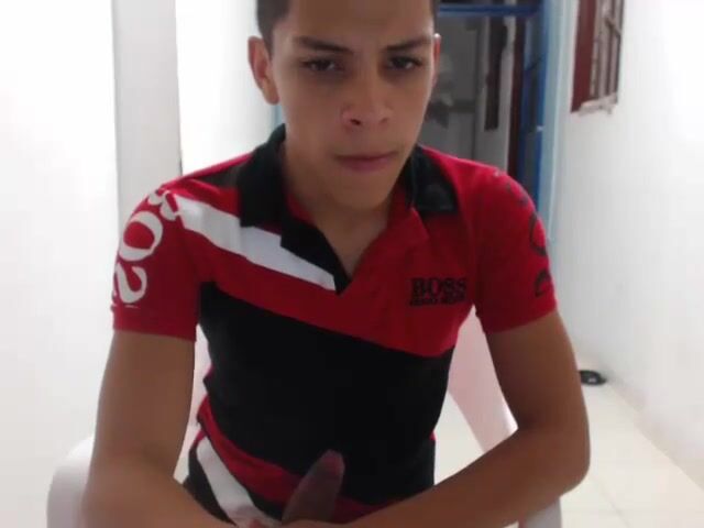 Pretty latino jerks his cock in high shooter boys porn