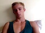 Twink barebacked by muscle daddy in bathroom