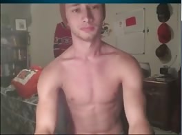 Hockey stud jerks his nice cock