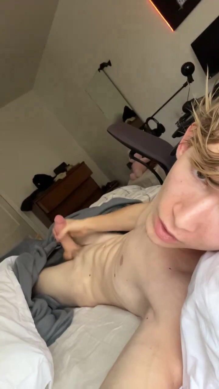 Home twink wanks hard cock