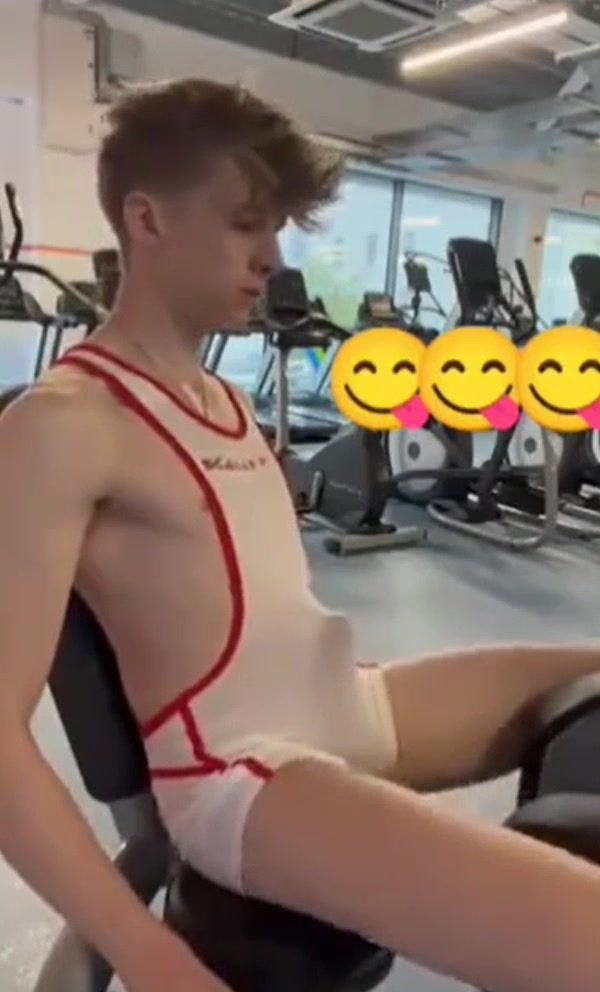 Horny twinky boy in a singlet