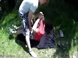 Twink bareback outdoor cock play