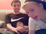 Blond twink sucks cock bareback