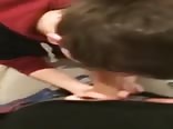 Teen sucks friend's cock hard