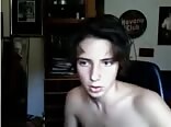 Horny teen wanks his dick on cam boys porn
