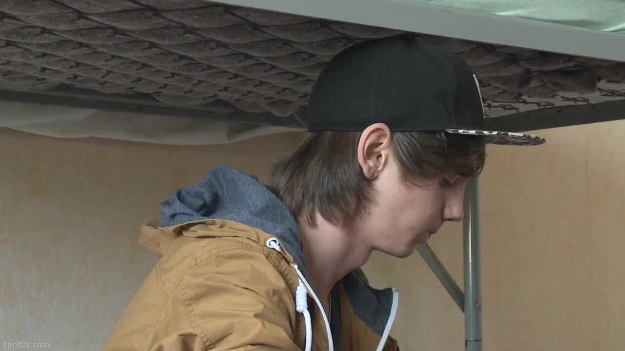 Teen hostel twink sucks cock