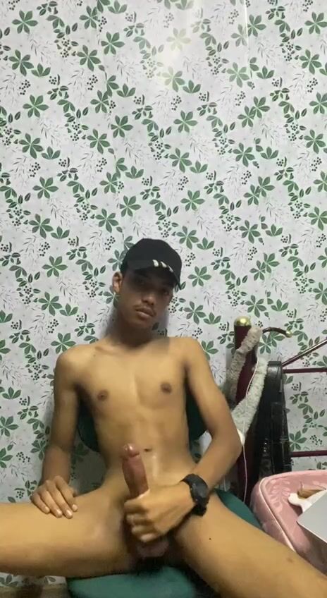 Hot asian guy jerks and cums for you