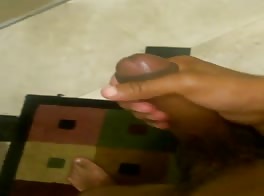 Intense bathroom jerk off
