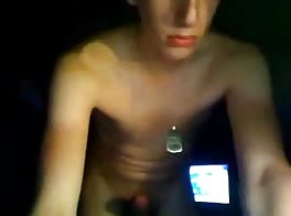 Cute teen boy wanks hard