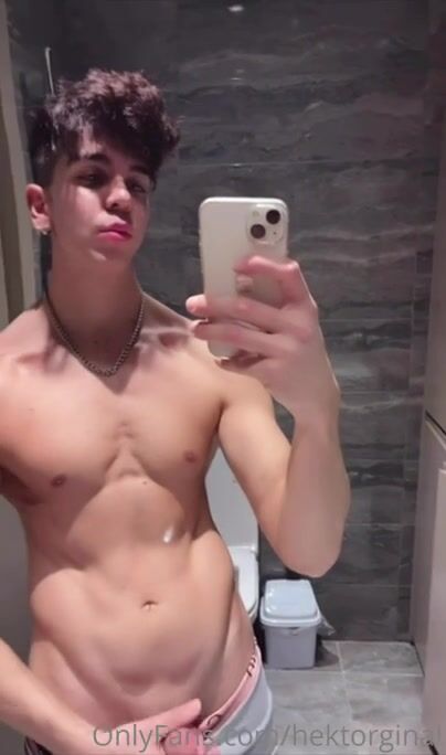 Solo bathroom cum jerk off hot boy