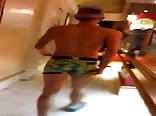 Shopping underwear twink shows off cock