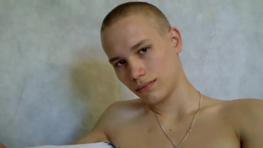 Twink shows off cock on gay tube