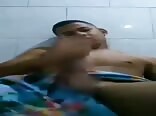 Brazilian twink cums hard in gay porn