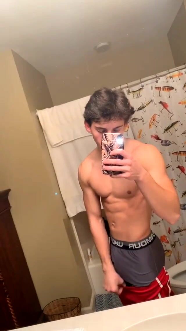 Hot twink tastes his own cum