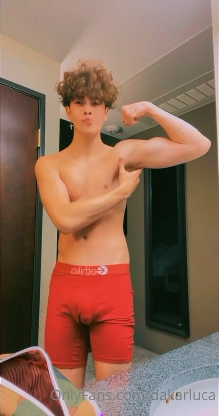 Hot influencer flexes and shows off