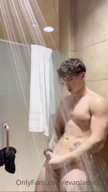 Hot of guy wanks his hard cock 10