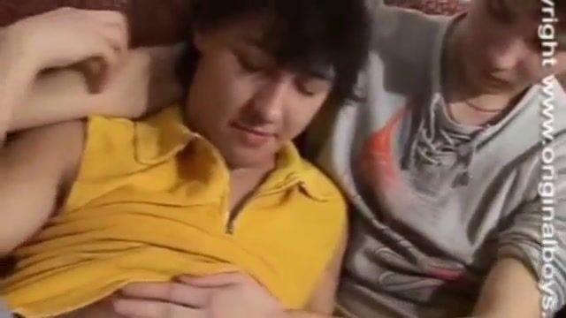 Russian twinks bareback first-time cock play