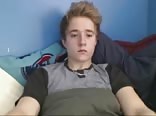 Young blond wanks hard and cums
