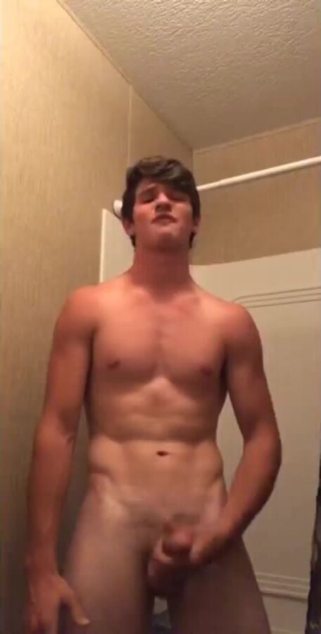 Jock cums and jacks off for hot boys porn