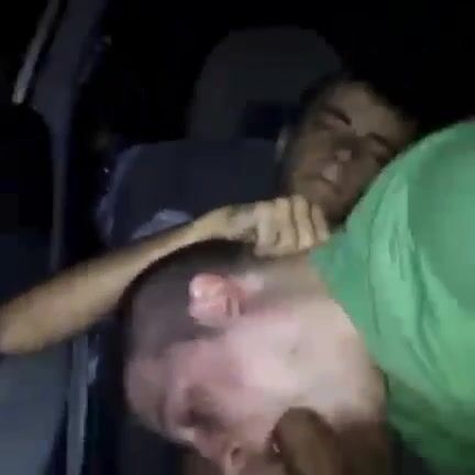 Straight muscle twink sucks buddy's cock bareback