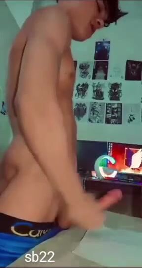 Hot straight boy in blue cam porn