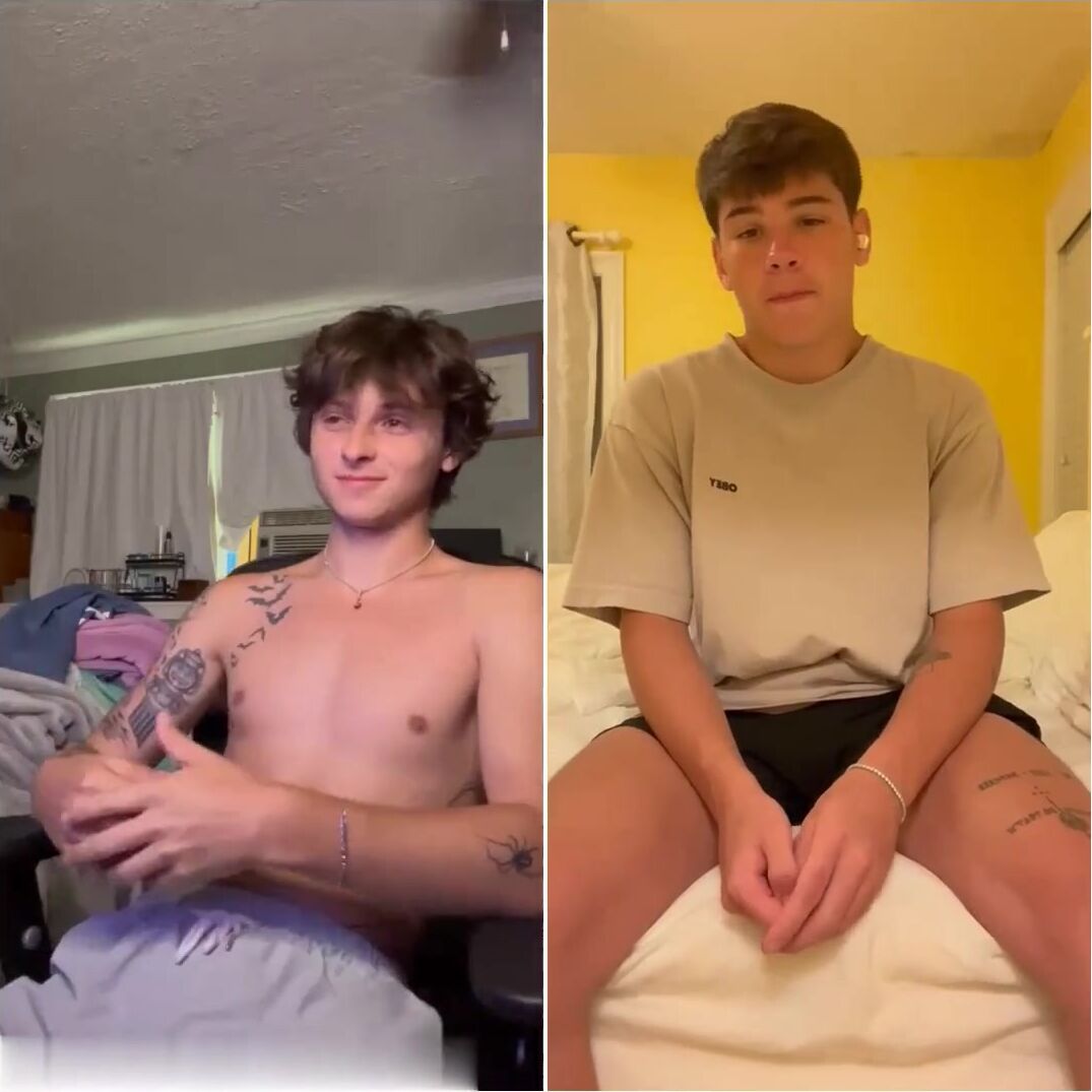Mince twink jouit fort avec pote hétéro