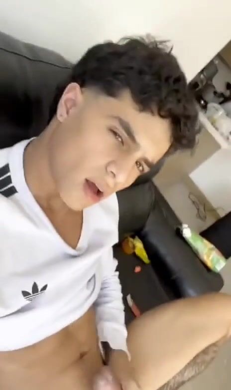Twink strokes hard cock until cum 2