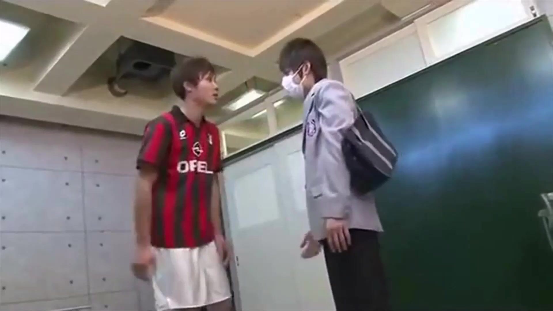 Japanese nerd twink takes daddy’s bareback cock after soccer