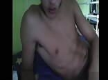 Hot boy unloads in bedroom play