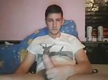 Hung and horny romanian guy jerking off