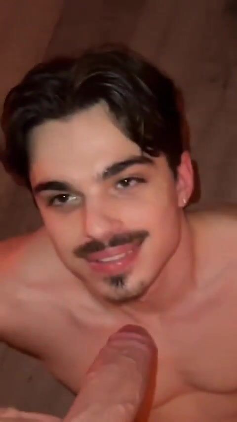 Boyfriend's cock gets sucked while i stroke my hard cock