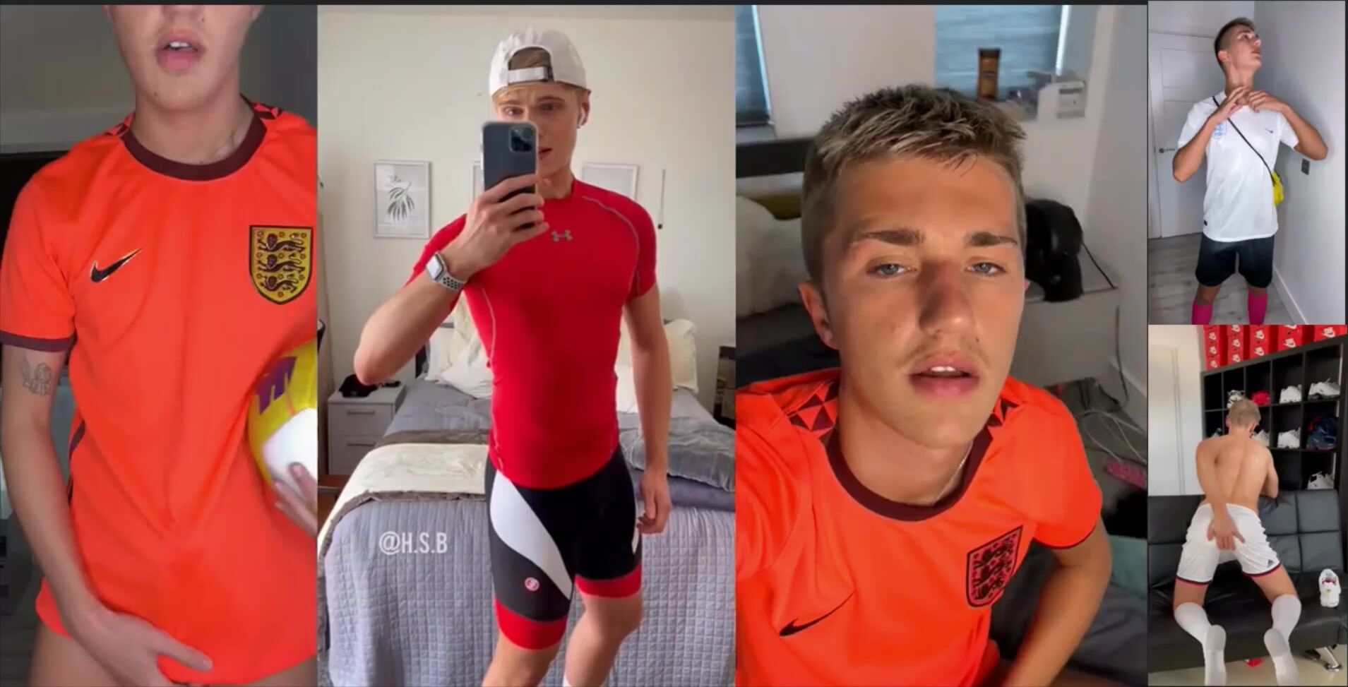 Horny soccer practice jerk-off & cum