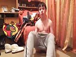 Teen boys wank show in my room