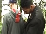 Teen gay porn action in the forest