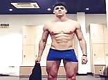 In the lockerroom