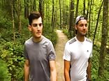 Twink muscle daddy bareback cock in woods 2