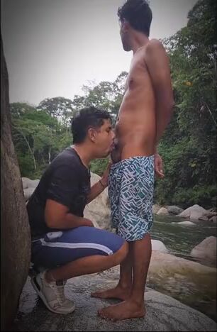 River fuck with indian teen partner