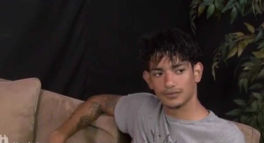 Interracial boys bareback butt fucking action