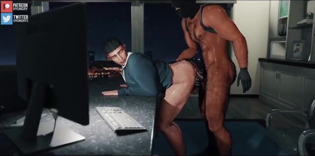 Intruder breeds virgin twink into butt slut