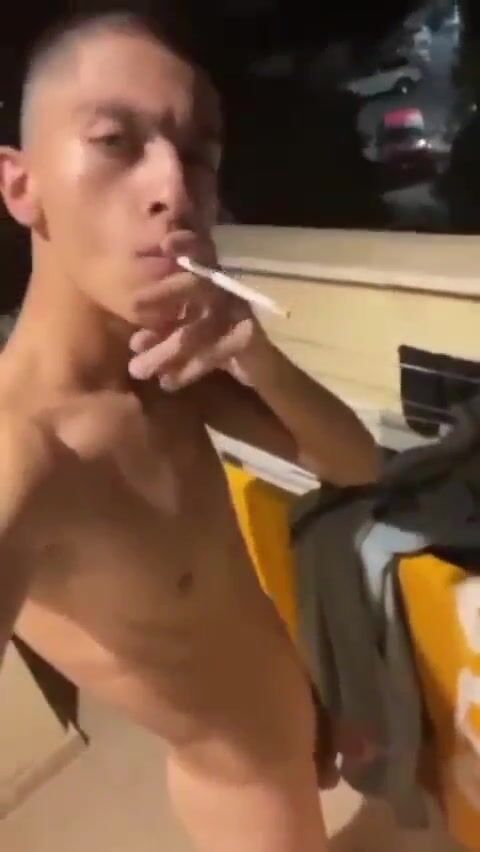 Israeli shows his snack while smoking