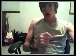 It's gay porn show time! teen boy smooth wank cum
