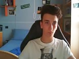 Italian cutie shows off smooth tight ass & huge cock on cam