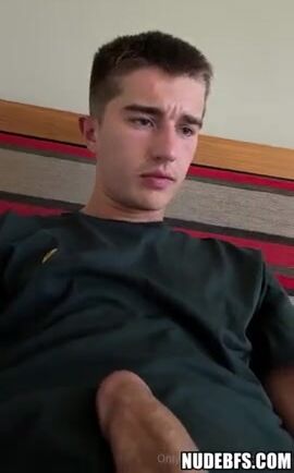 Jack wanks twink's big cock