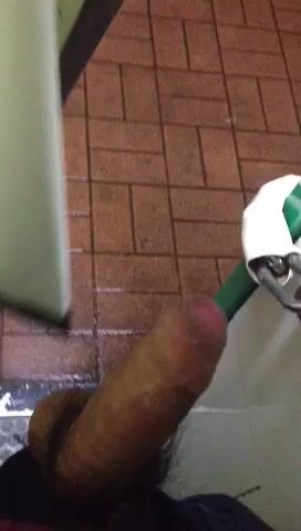 Japanese boy risks it all wanking
