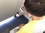 Boys jerk off in the toilet