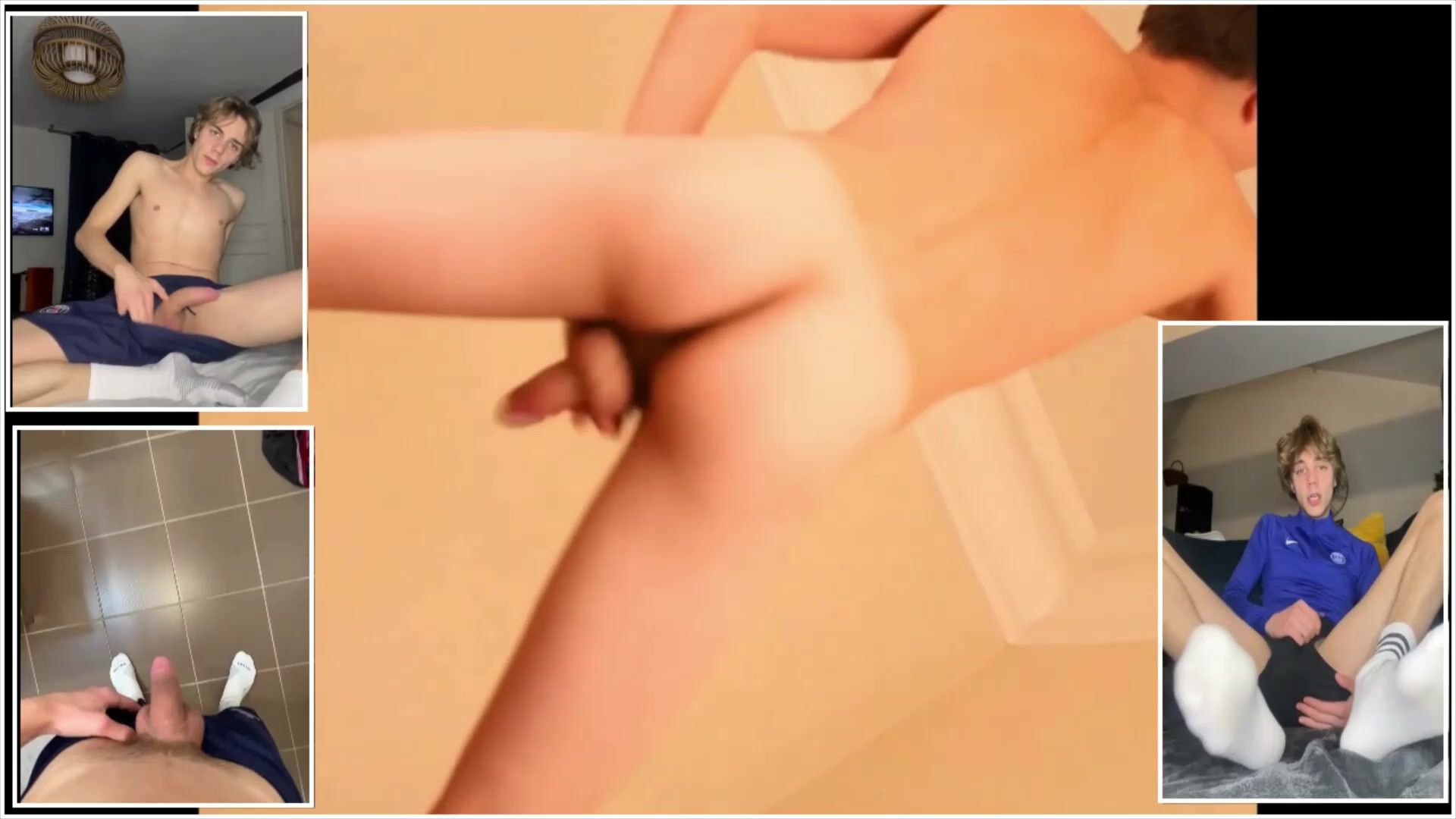 Jerking off the athletes' wild jerk off orgies in semen