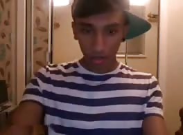 Young english 18yo strokes his cock for you