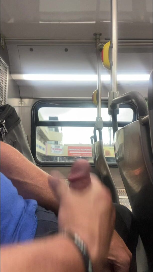 Jockdad87 jerks his cock on the metro again